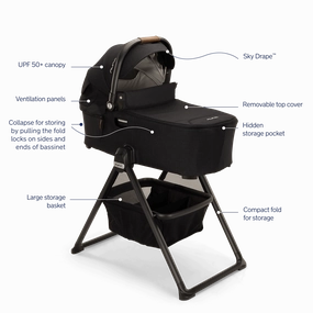 DEMI grow bassinet and Stand Caviar