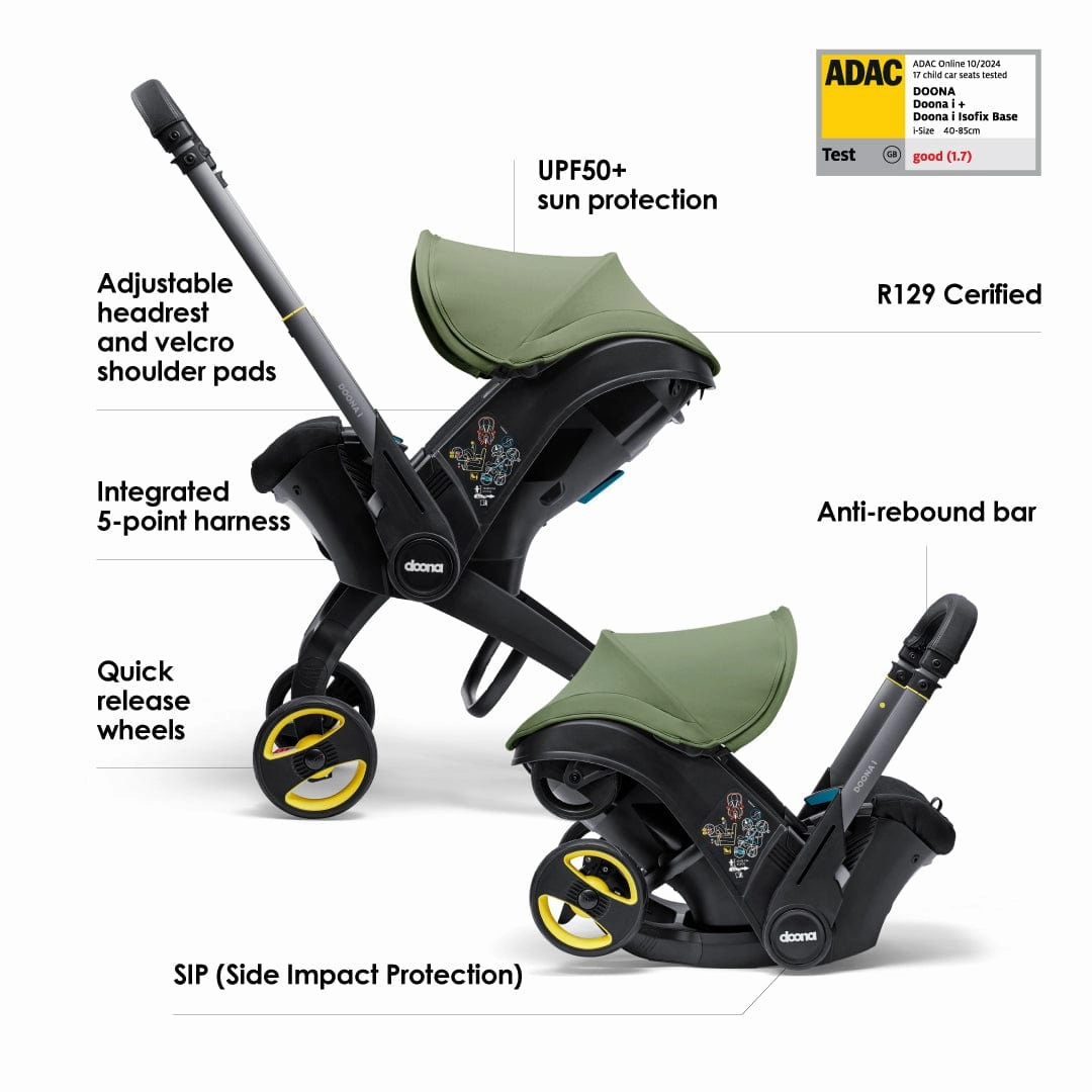 Doona i Infant Car Seat Stroller Desert Green
