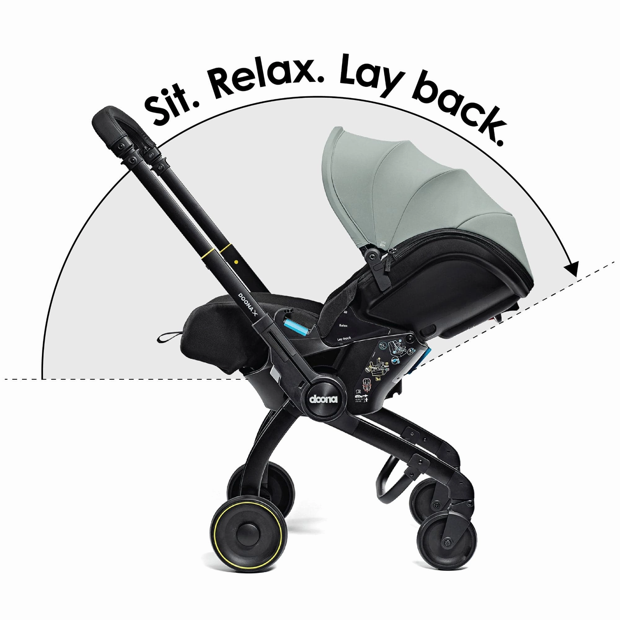 Doona X Infant Car Seat Stroller and X Isofix Base (Dusty Sage)