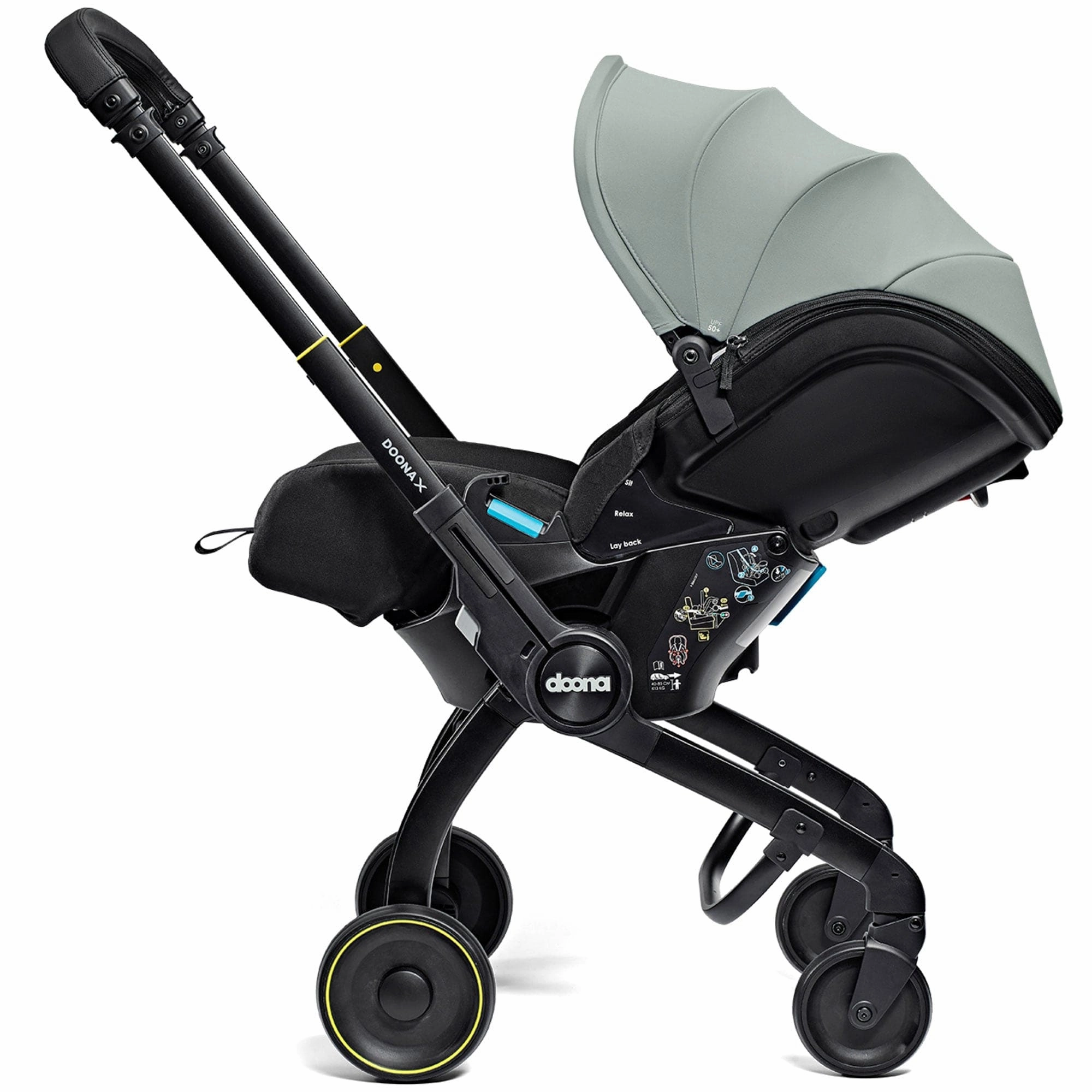 Doona X Infant Car Seat Stroller and X Isofix Base (Dusty Sage)