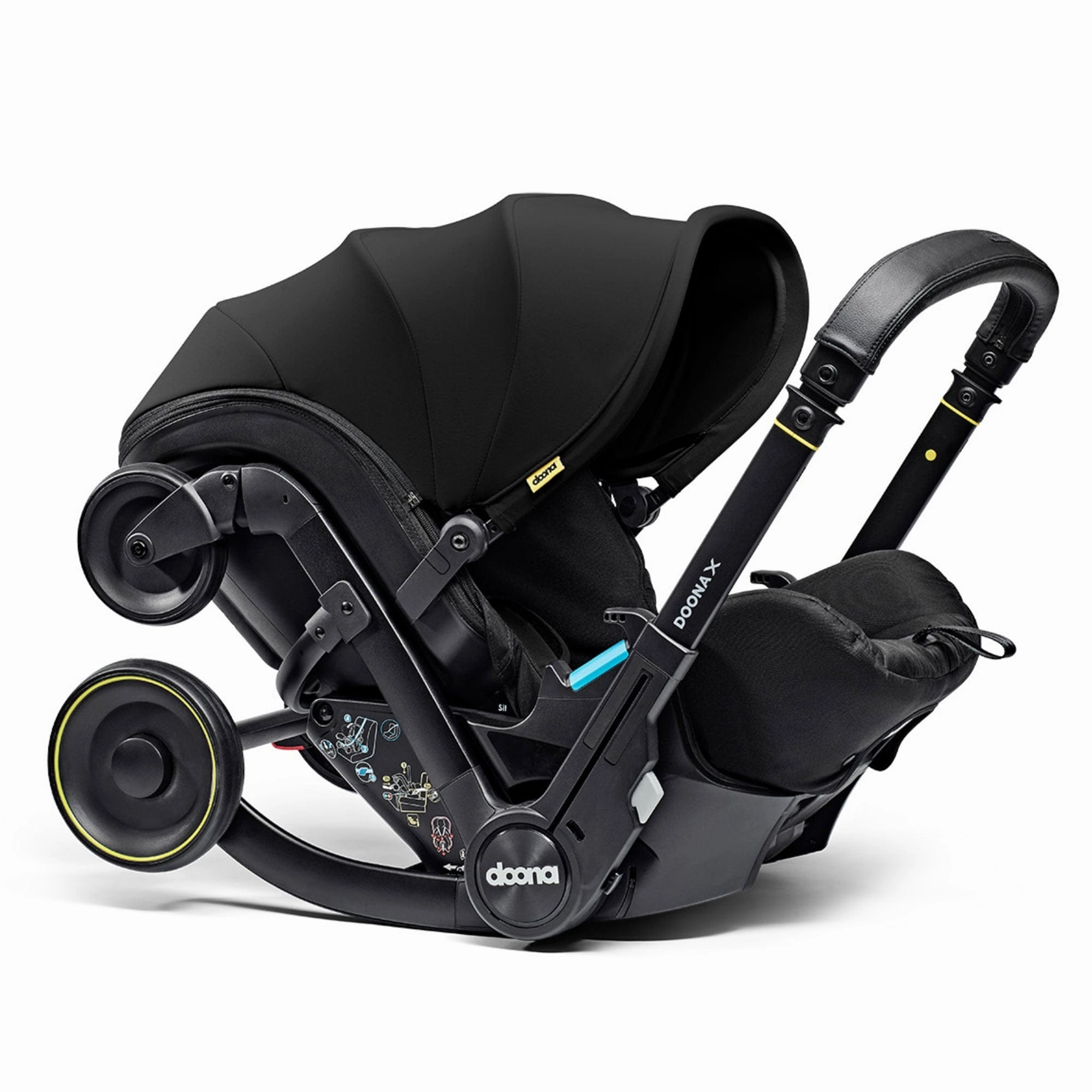 Doona X Infant Car Seat Stroller and X Isofix Base (Nitro Black)