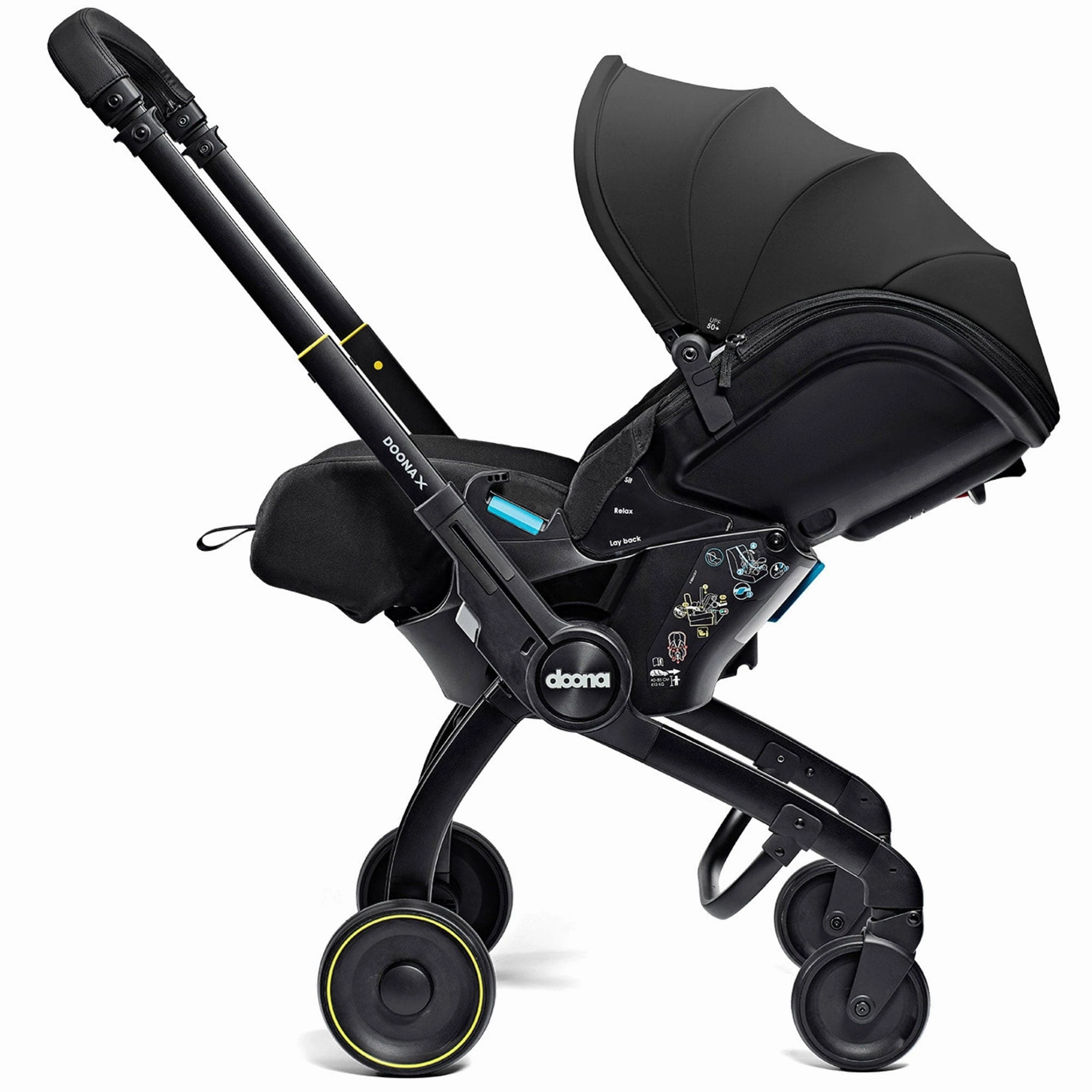 Doona X Infant Car Seat Stroller and X Isofix Base (Nitro Black)