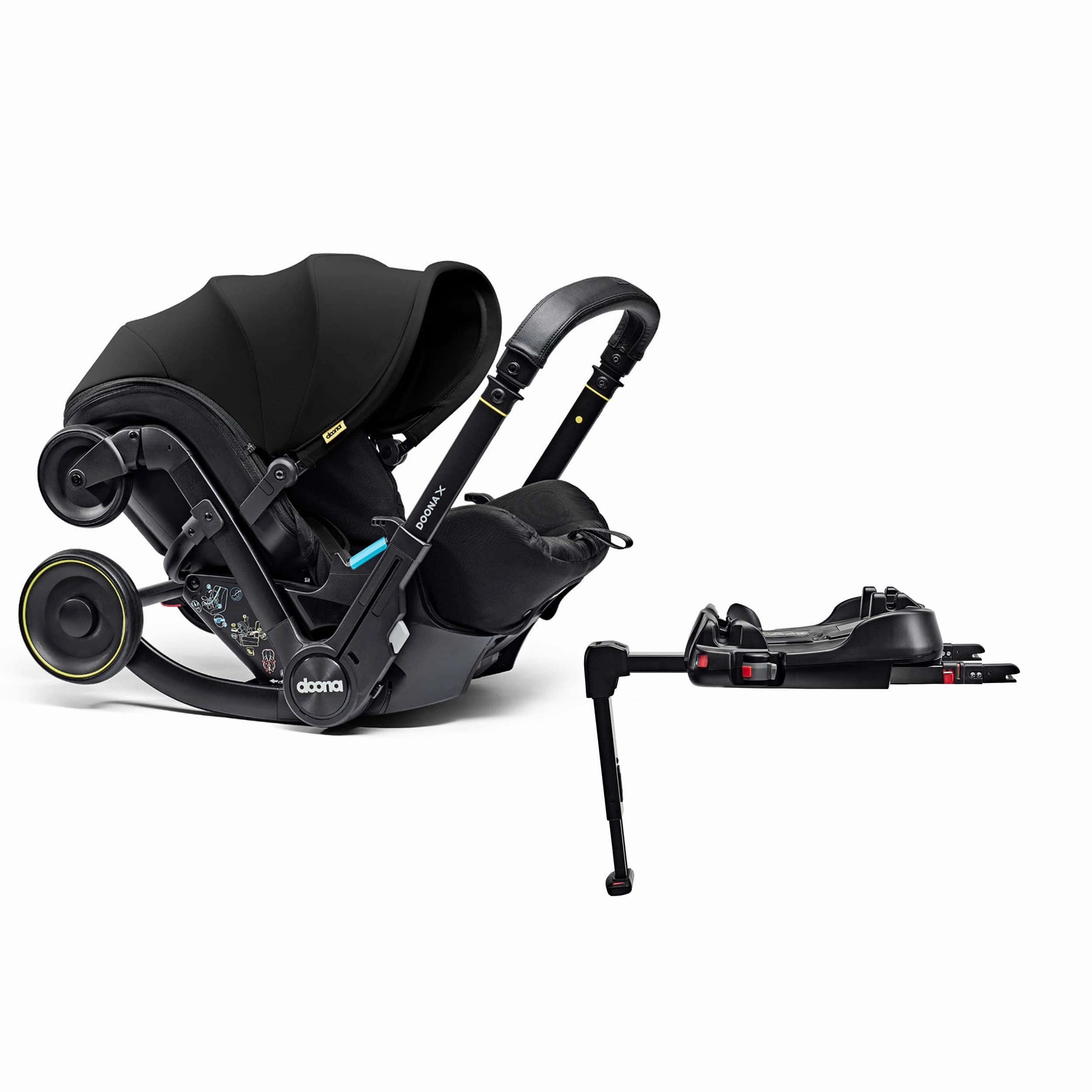 Doona X Infant Car Seat Stroller and X Isofix Base (Nitro Black)