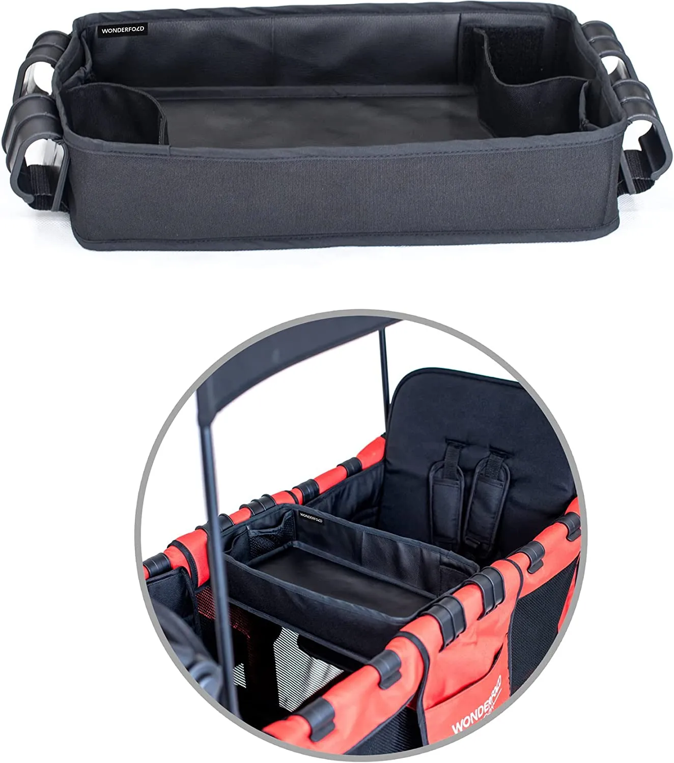 Double Sided Snack/Activity Tray with 2 Cup Holders for W2 & W1