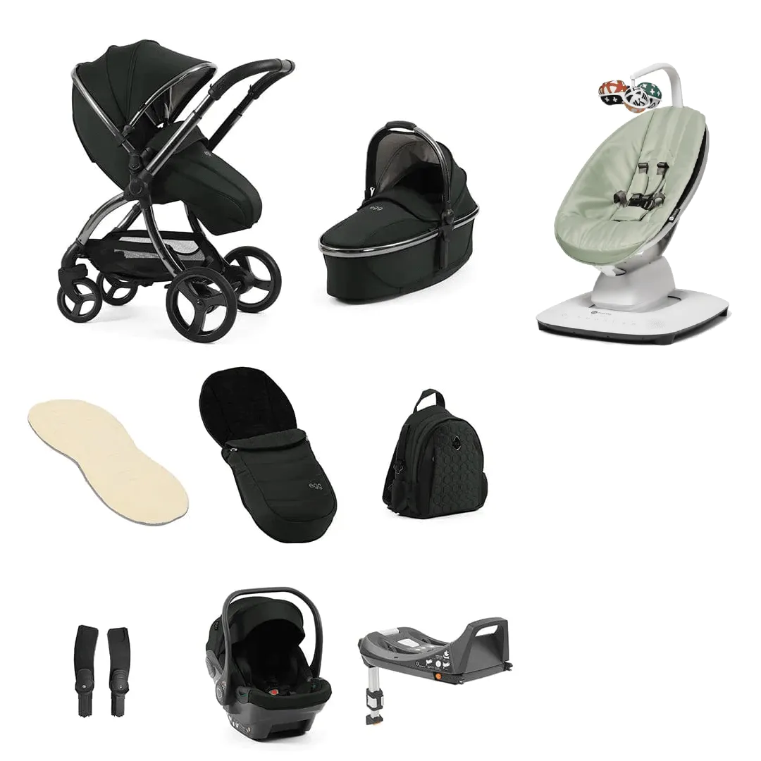 Egg 3 Luxury Shell i-Size Travel System - Black Olive (with FREE Mamaroo)