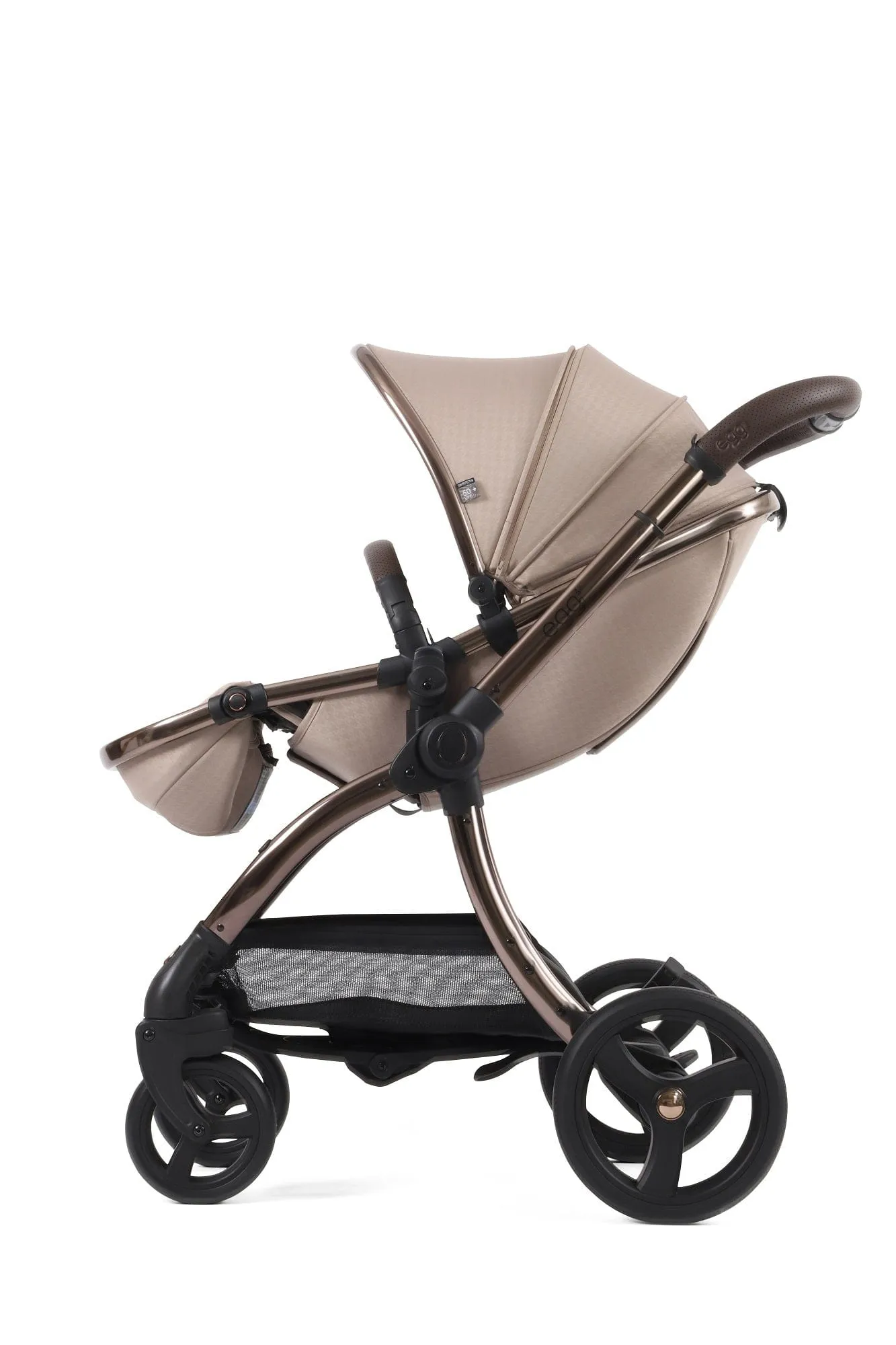 Egg 3 Luxury Shell i-Size Travel System - Houndstooth Almond (with FREE Mamaroo)