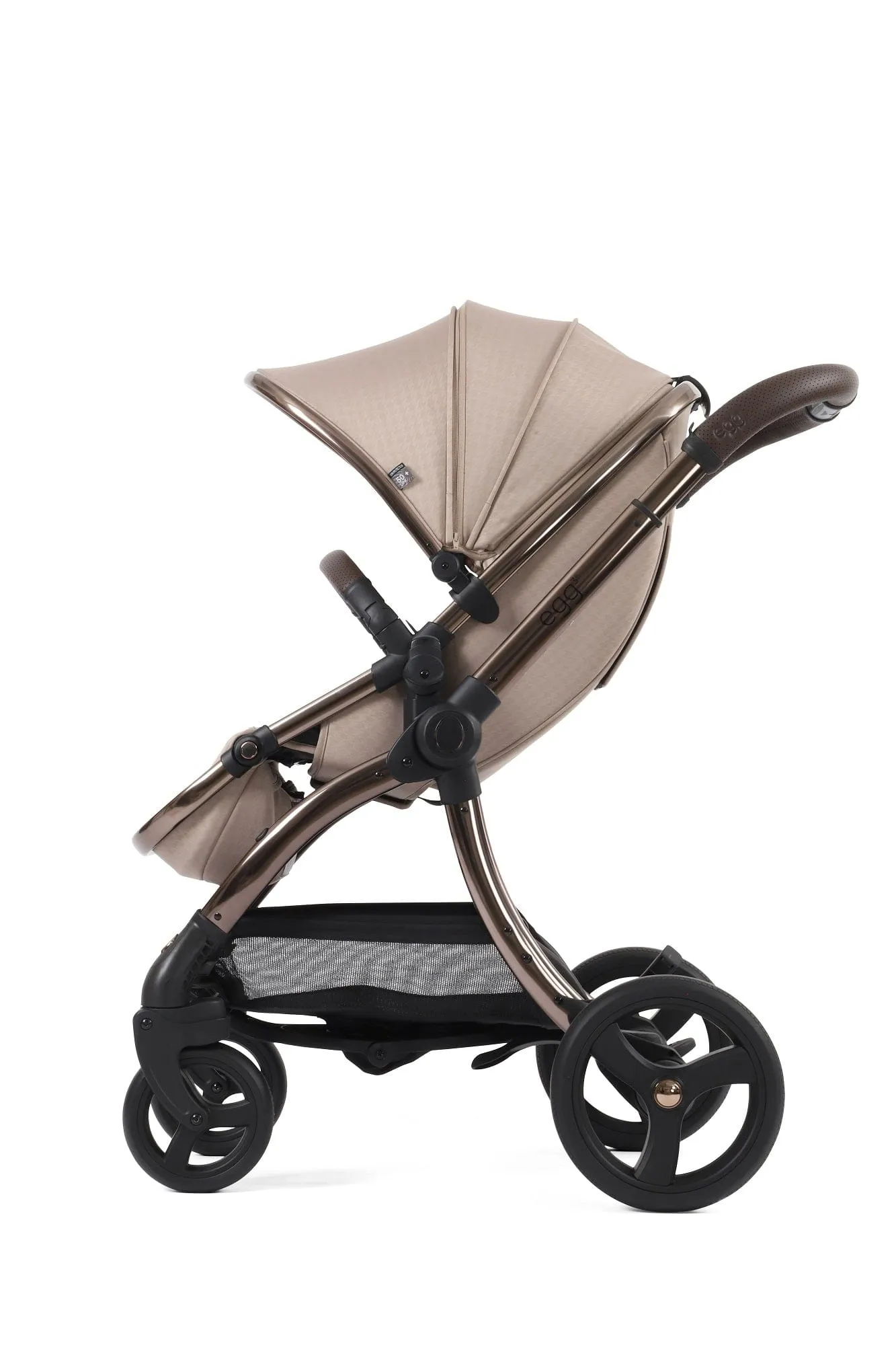 Egg 3 Luxury Shell i-Size Travel System - Houndstooth Almond (with FREE Mamaroo)