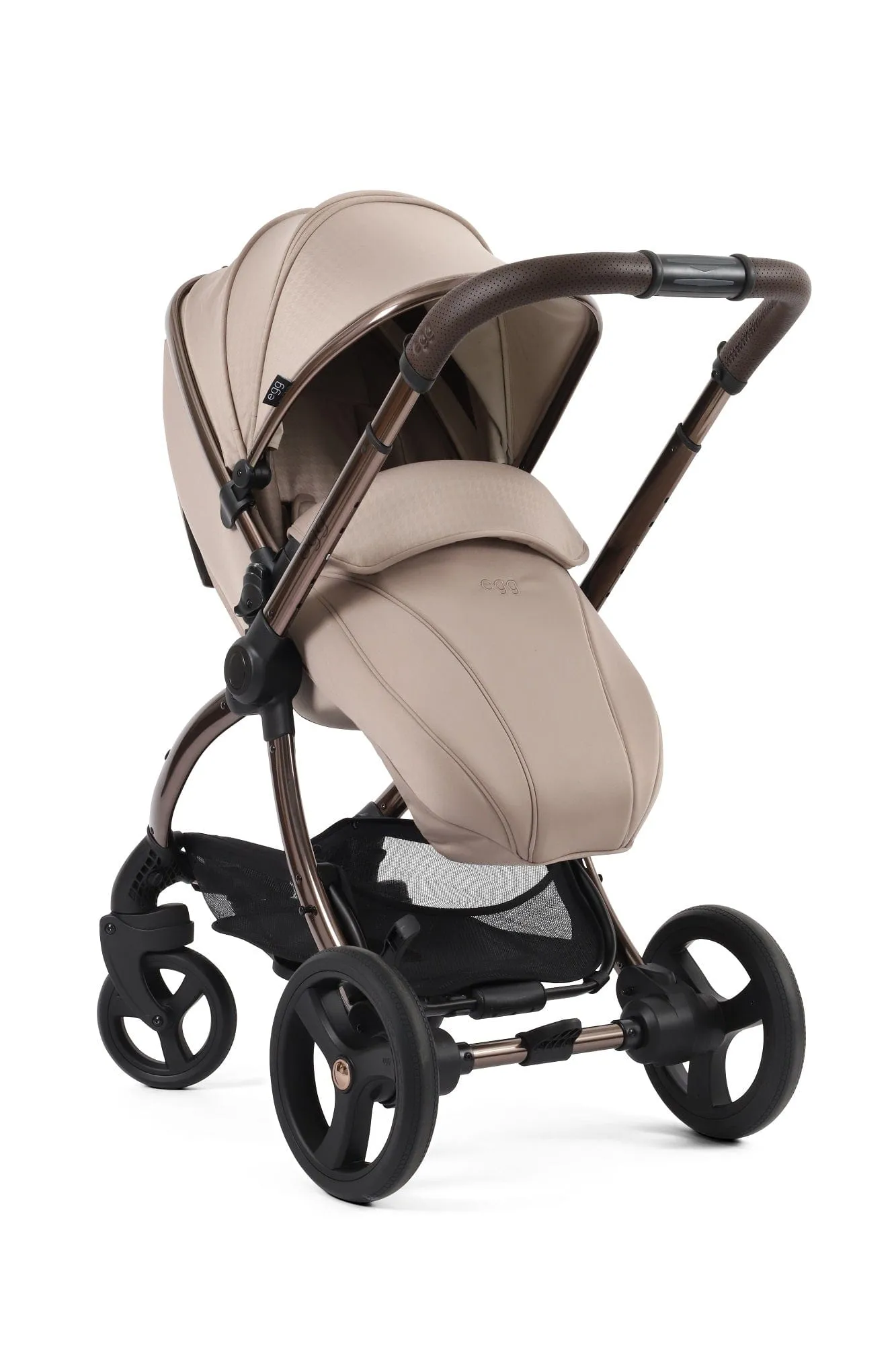 Egg 3 Luxury Shell i-Size Travel System - Houndstooth Almond (with FREE Mamaroo)