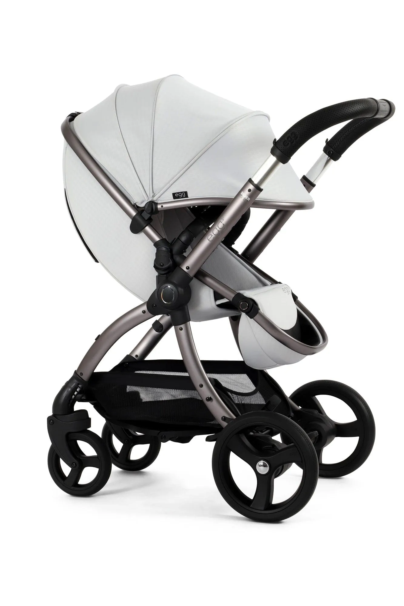 Egg 3 Luxury Shell i-Size Travel System - Houndstooth Silver