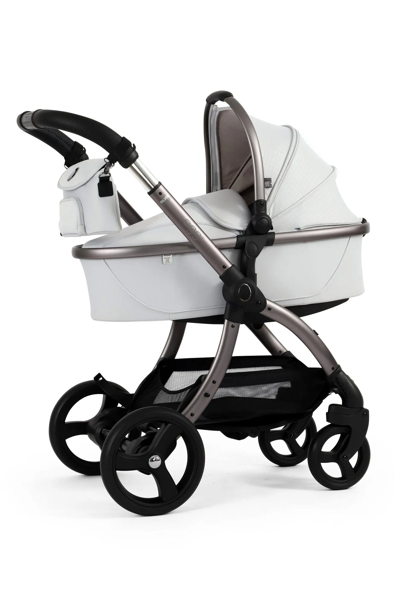 Egg 3 Luxury Shell i-Size Travel System - Houndstooth Silver