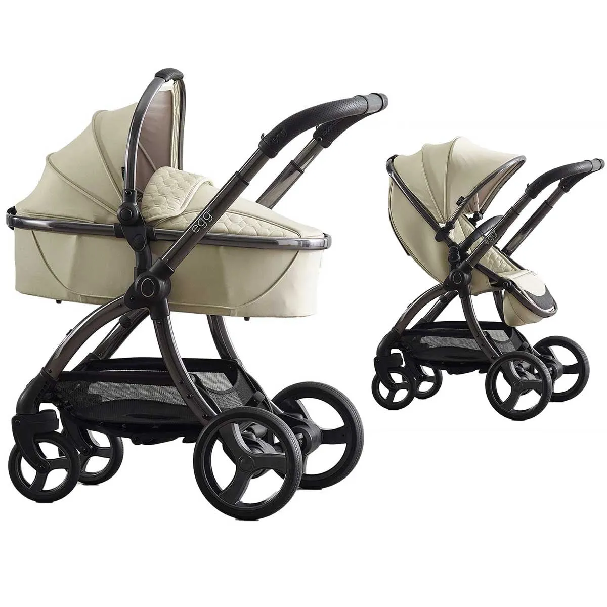 Egg Egg 2 Stroller   Carrycot Complete Pram Set, Moonbeam