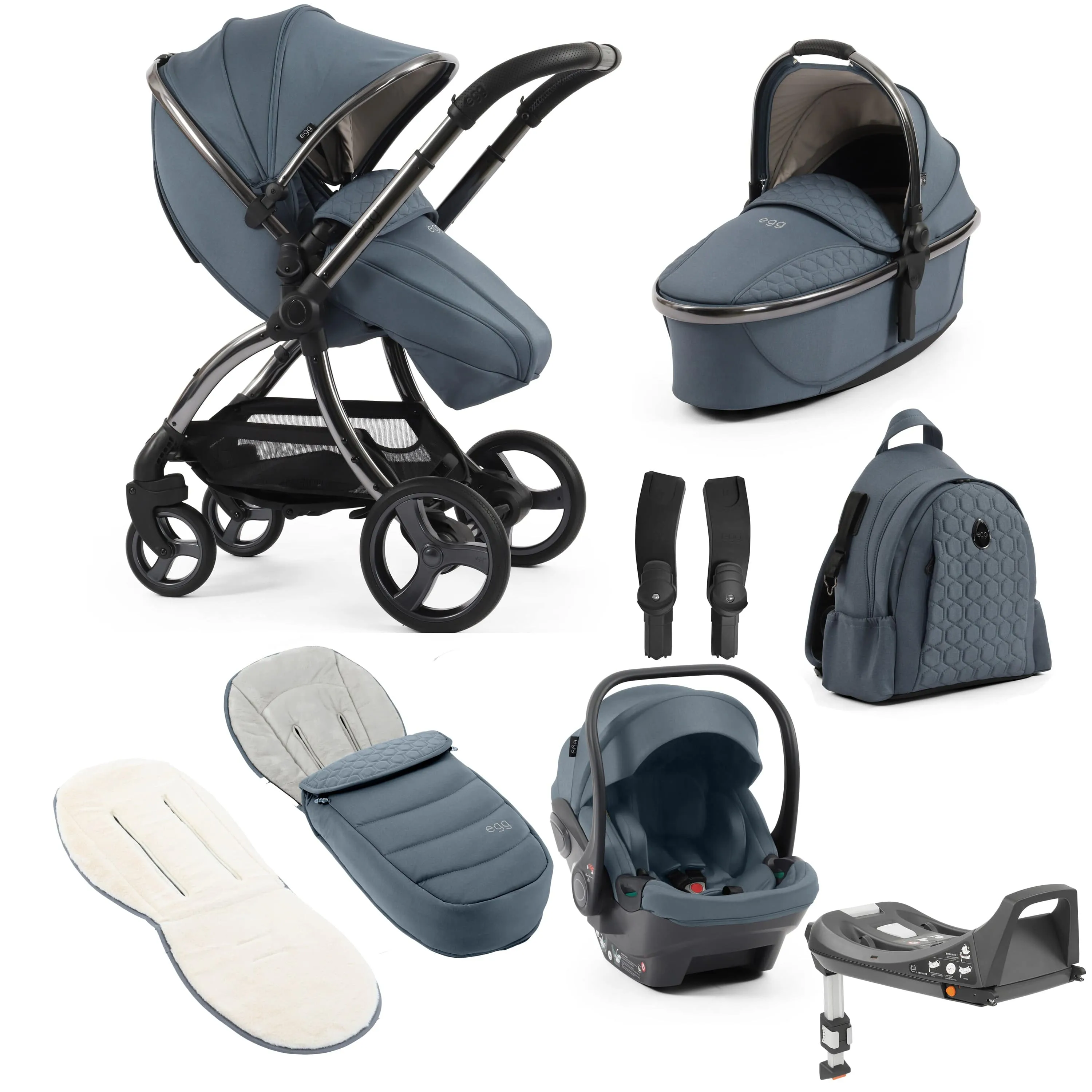 egg3 Luxury Travel System Bundle - Topaz