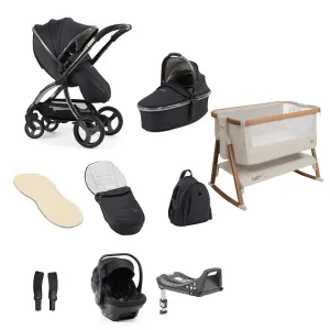Egg3 With Cozee Air Bedside Crib Sleep Bundle - Carbonite