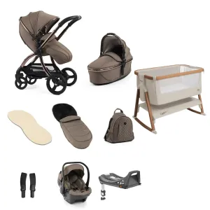 Egg3 With Cozee Air Bedside Crib Sleep Bundle - Mink