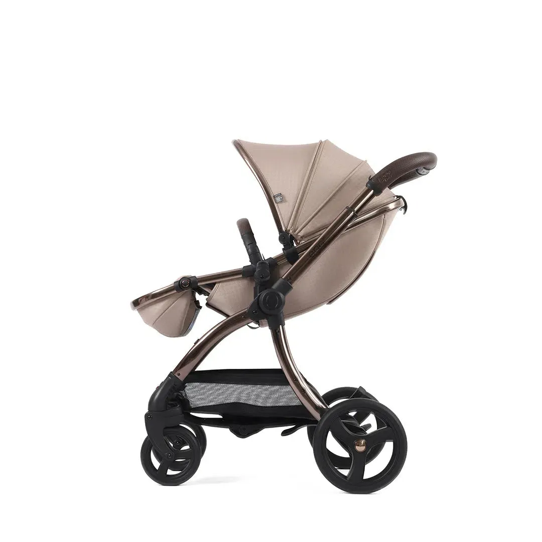 Egg3 With Cozee Air Bedside Crib Sleep Bundle Special Edition - Houndstooth Almond