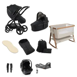 Egg3 With Cozee Air Bedside Crib Sleep Bundle Special Edition - Houndstooth Black