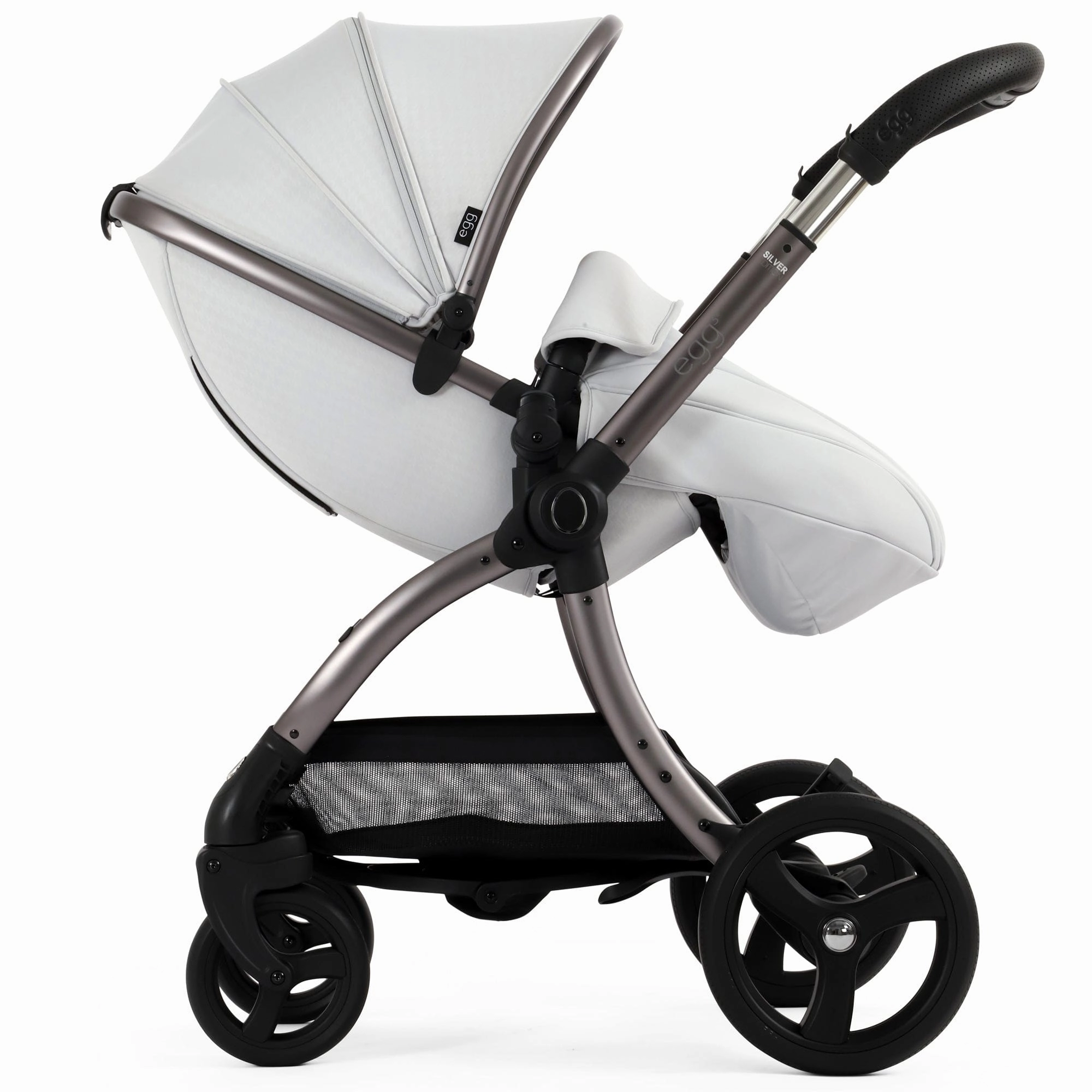 egg3 Footmuff - Houndstooth Silver