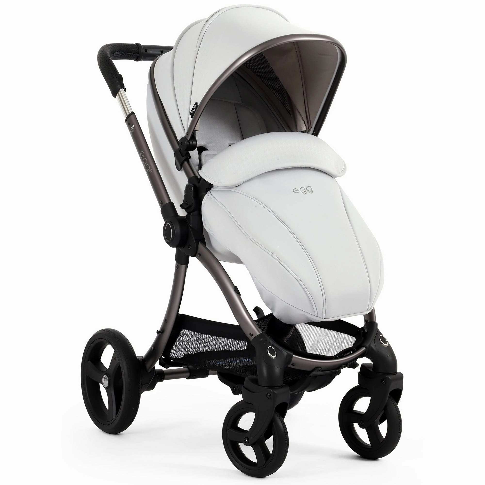 egg3 Footmuff - Houndstooth Silver