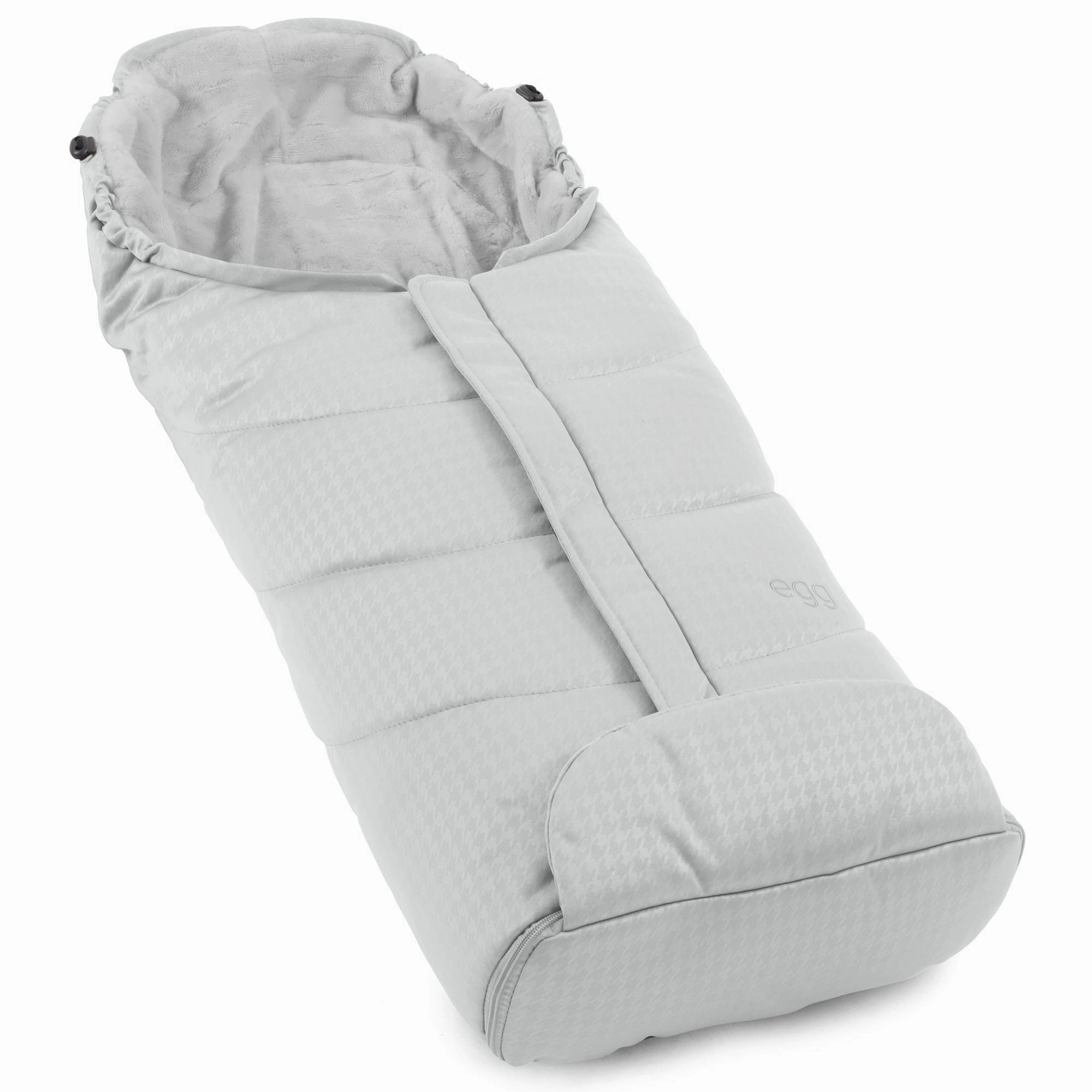 egg3 Footmuff - Houndstooth Silver