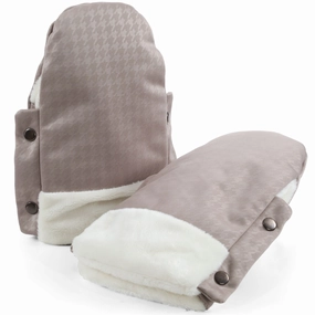 egg3 Handmuffs - Houndstooth Almond