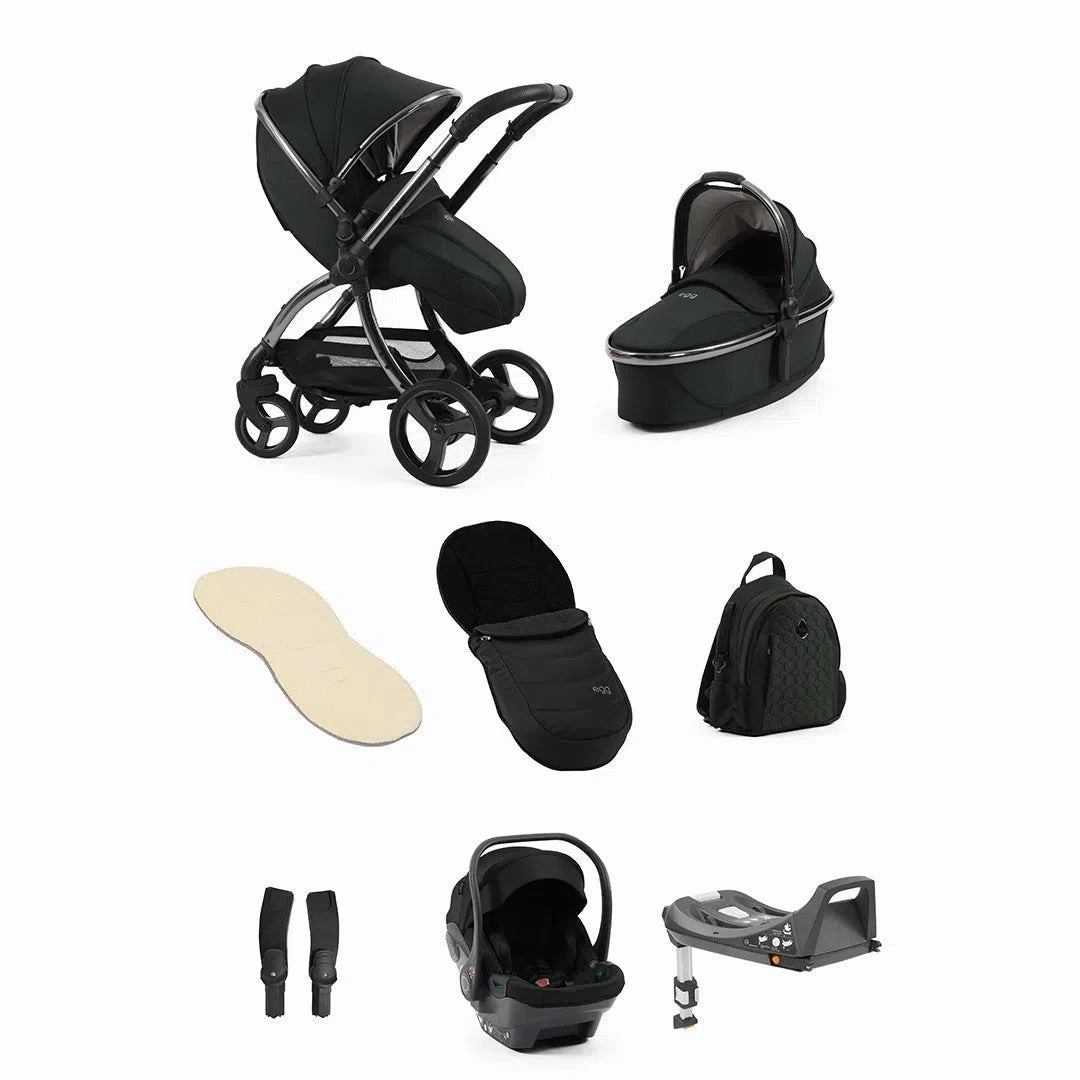 Egg3 Luxury Bundle Travel System - Black Olive