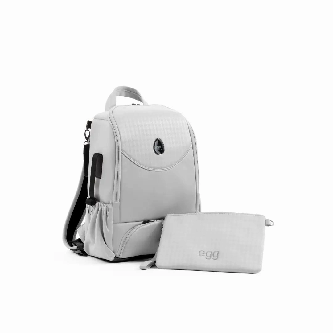 Egg3 Luxury Special Edition Bundle Travel System - Houndstooth Silver