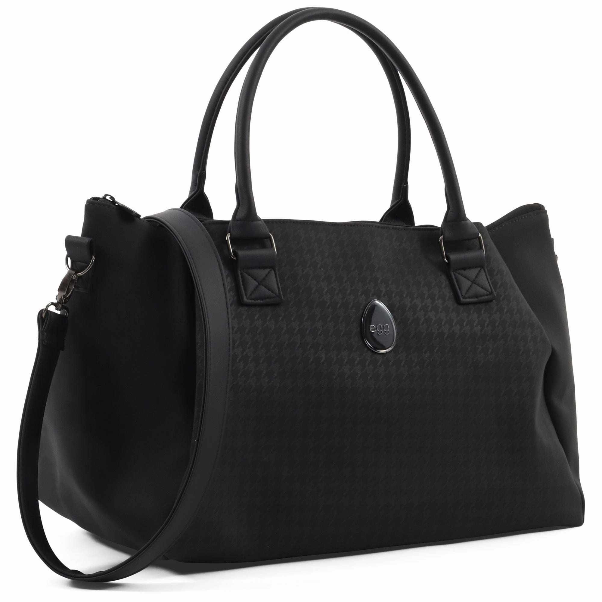 egg3 Overnight Bag - Houndstooth Black