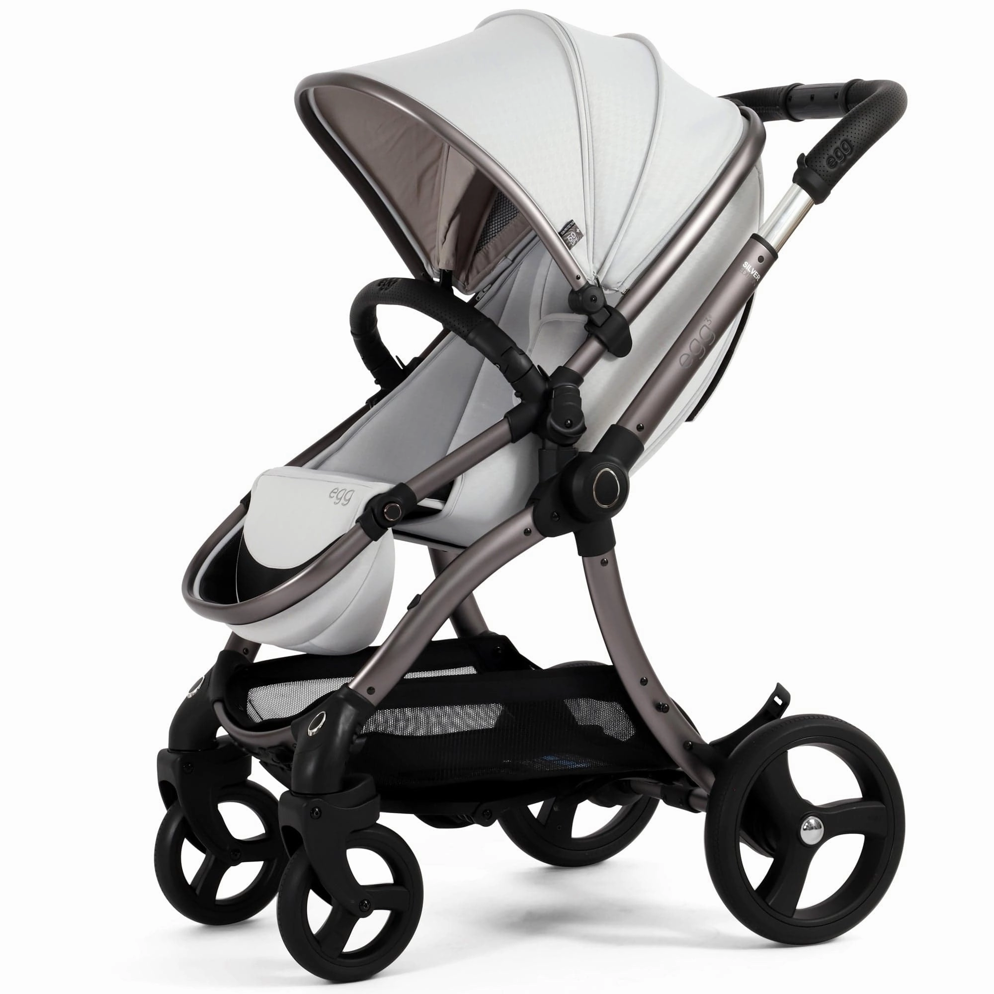 egg3 Pram Bundle - Houndstooth Silver
