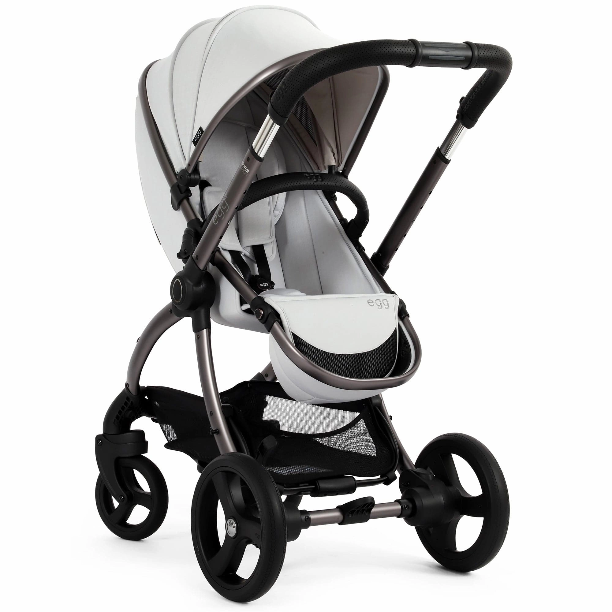 egg3 Pram Bundle - Houndstooth Silver