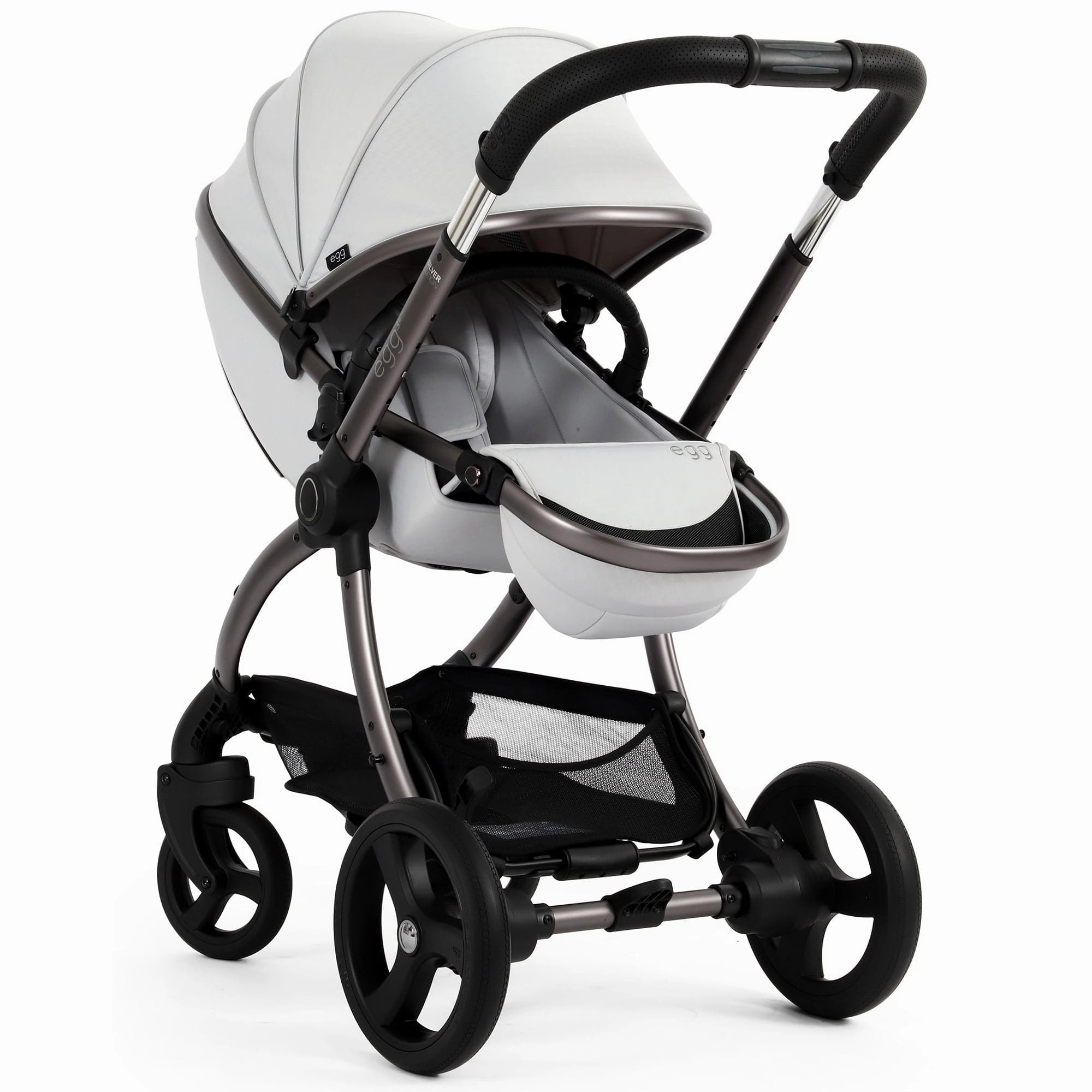 egg3 Pram Bundle - Houndstooth Silver
