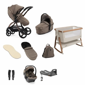 Egg3 With Cozee Air Bedside Crib Sleep Bundle - Mink