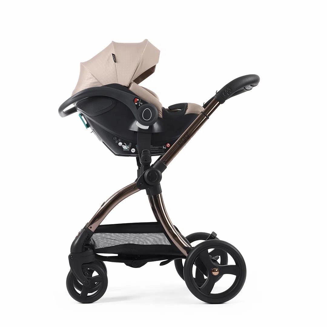Egg3 With Cozee Air Bedside Crib Sleep Bundle Special Edition - Houndstooth Almond