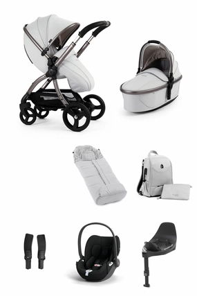 Egg 3 Luxury Cloud T i-Size Travel System - Houndstooth Silver