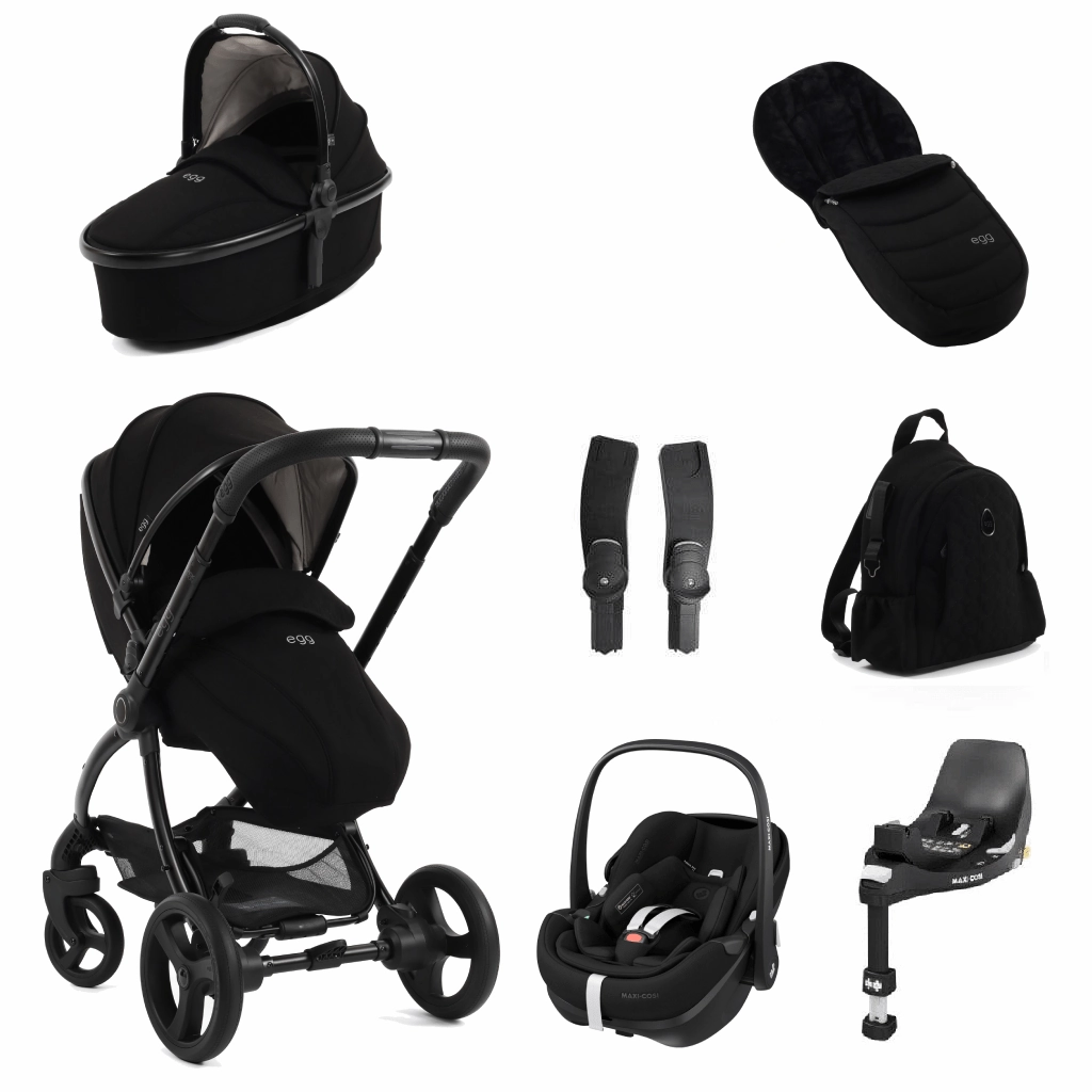 Egg 3 Luxury Pebble 360 PRO 2 Travel System - Black Edition