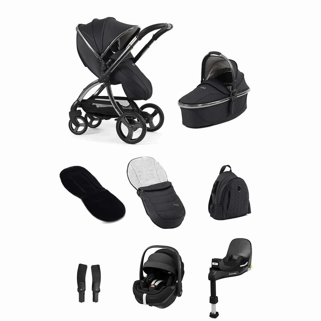 Egg 3 Luxury Pebble 360 PRO 2 Travel System - Carbonite