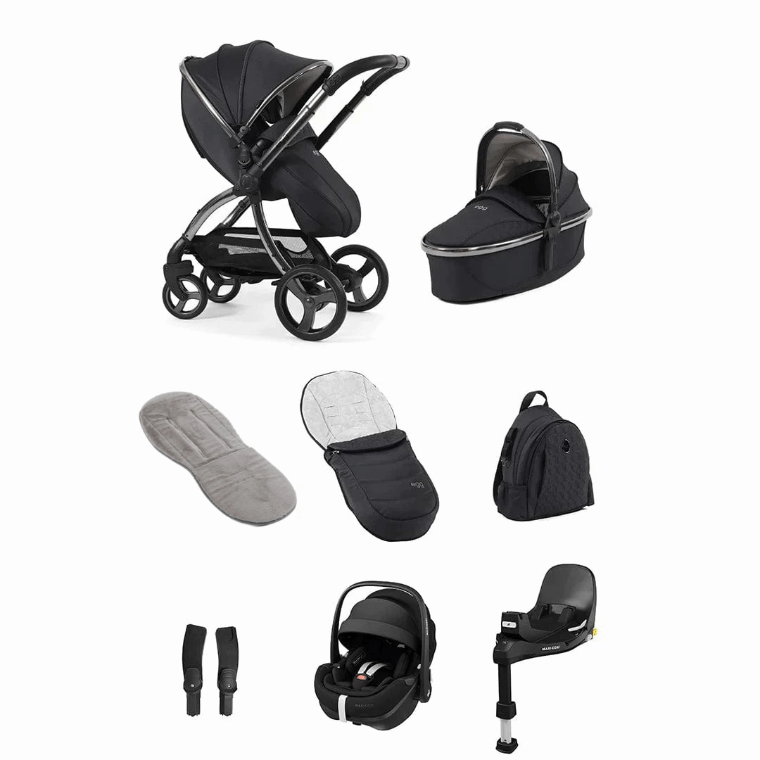 Egg 3 Luxury Pebble 360 PRO 2 Travel System - Carbonite