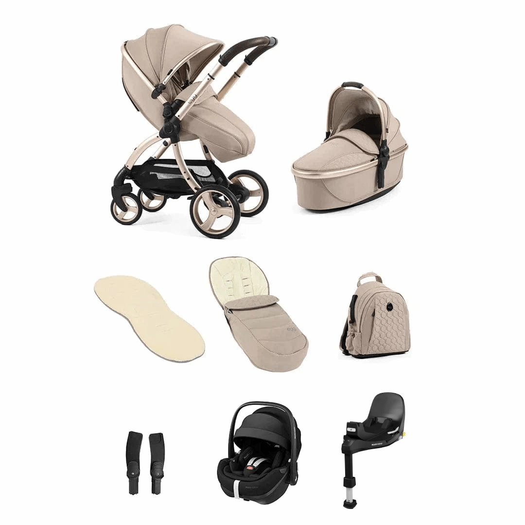 Egg 3 Luxury Pebble 360 PRO 2 Travel System - Feather