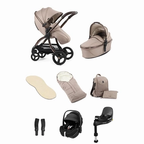 Egg 3 Luxury Pebble 360 PRO 2 Travel System - Houndstooth Almond