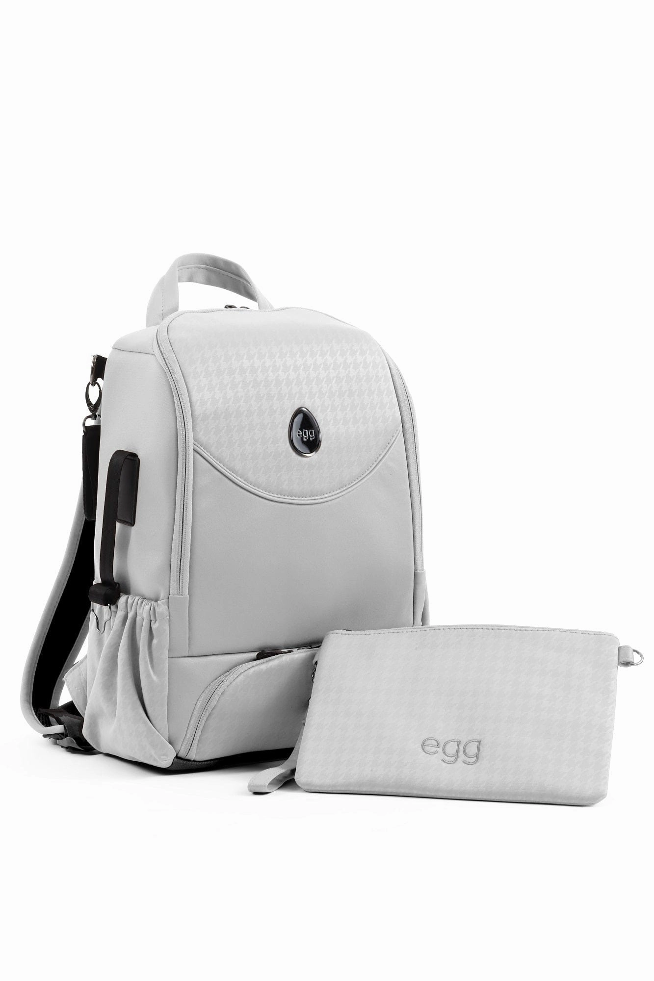 Egg 3 Luxury Pebble 360 PRO 2 Travel System - Houndstooth Silver