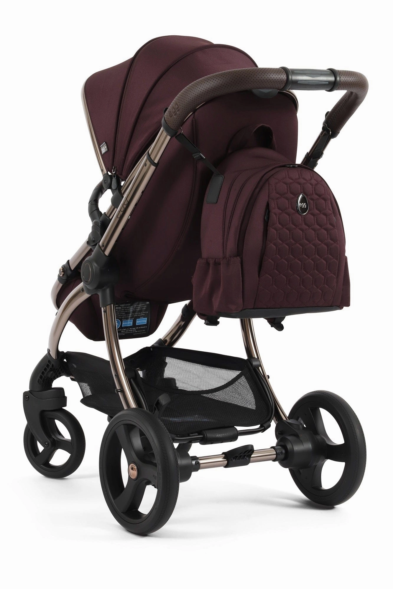 Egg 3 Luxury Pebble 360 PRO 2 Travel System - Mulberry