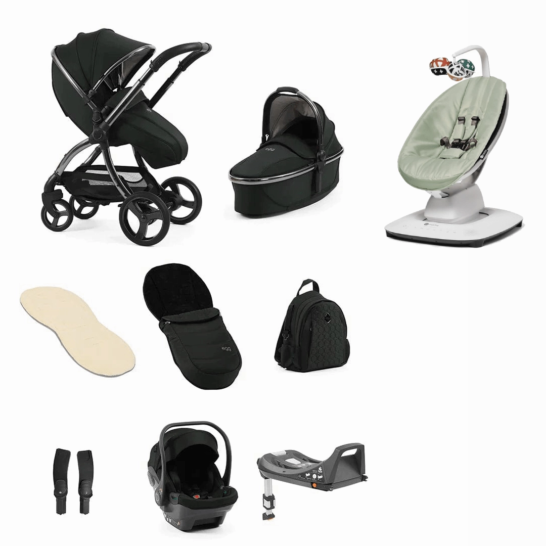 Egg 3 Luxury Shell i-Size Travel System - Black Olive (with FREE Mamaroo)