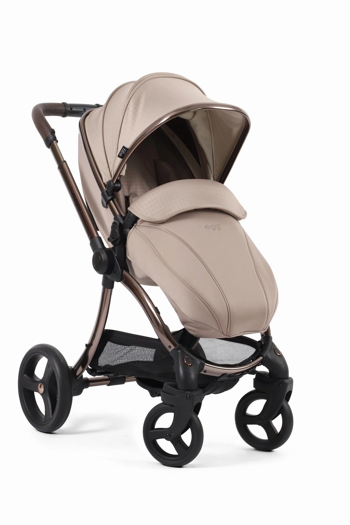 Egg 3 Luxury Shell i-Size Travel System - Houndstooth Almond (with FREE Mamaroo)