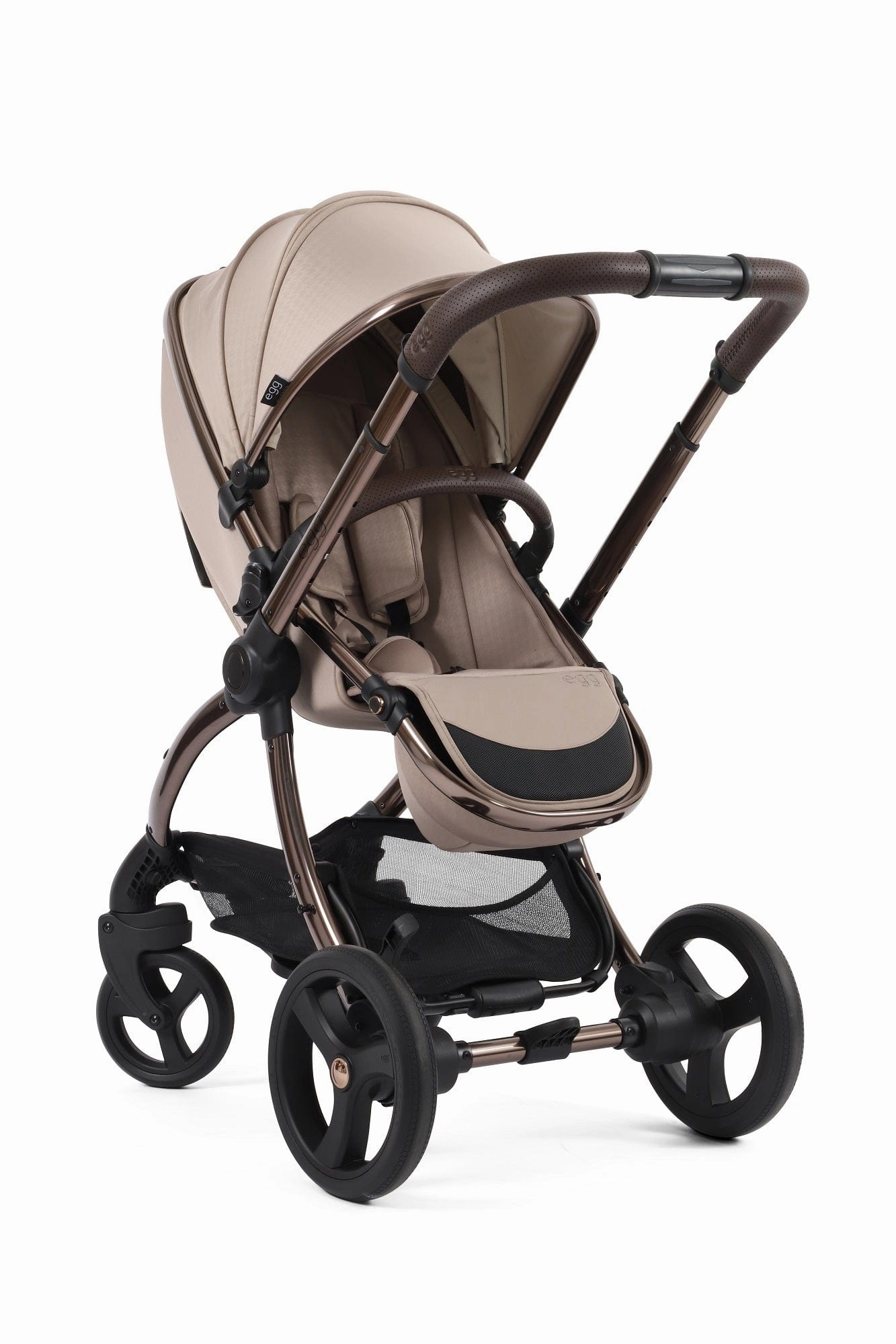 Egg 3 Luxury Shell i-Size Travel System - Houndstooth Almond (with FREE Mamaroo)