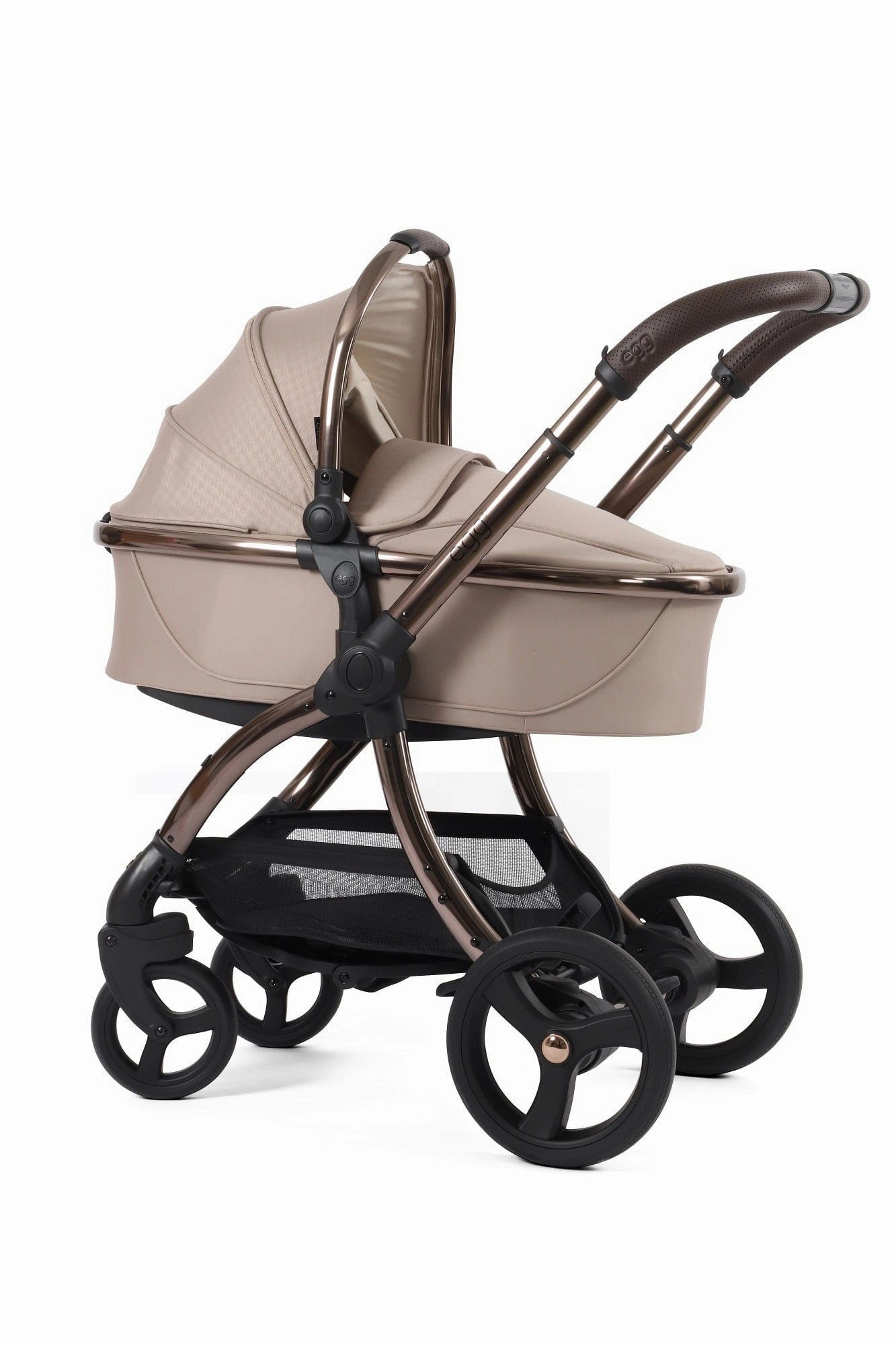 Egg 3 Luxury Shell i-Size Travel System - Houndstooth Almond (with FREE Mamaroo)