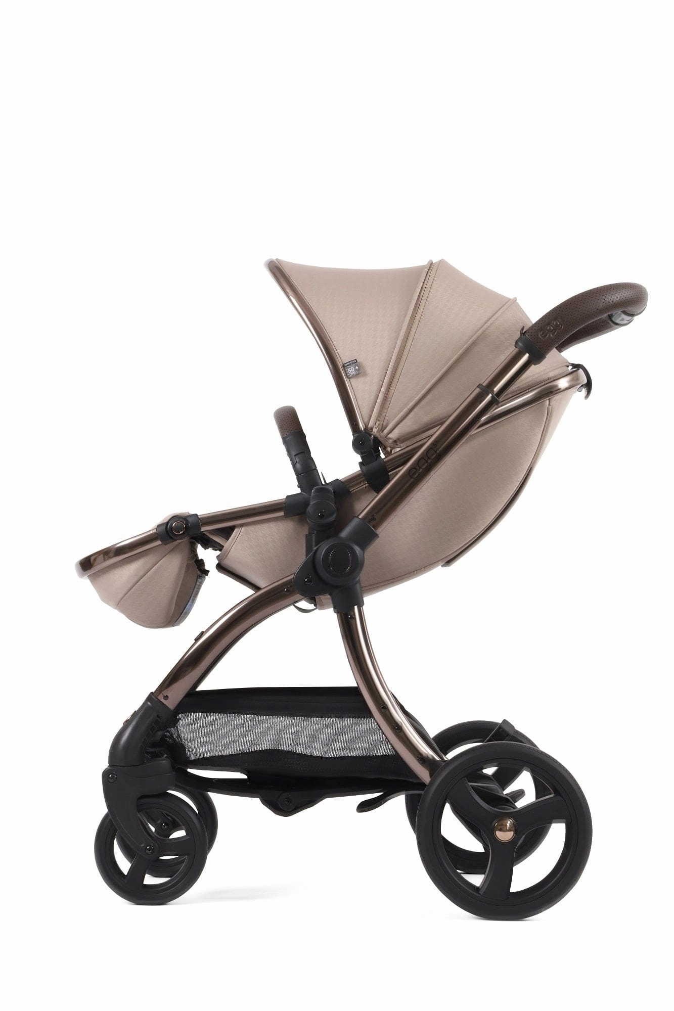 Egg 3 Luxury Shell i-Size Travel System - Houndstooth Almond (with FREE Mamaroo)