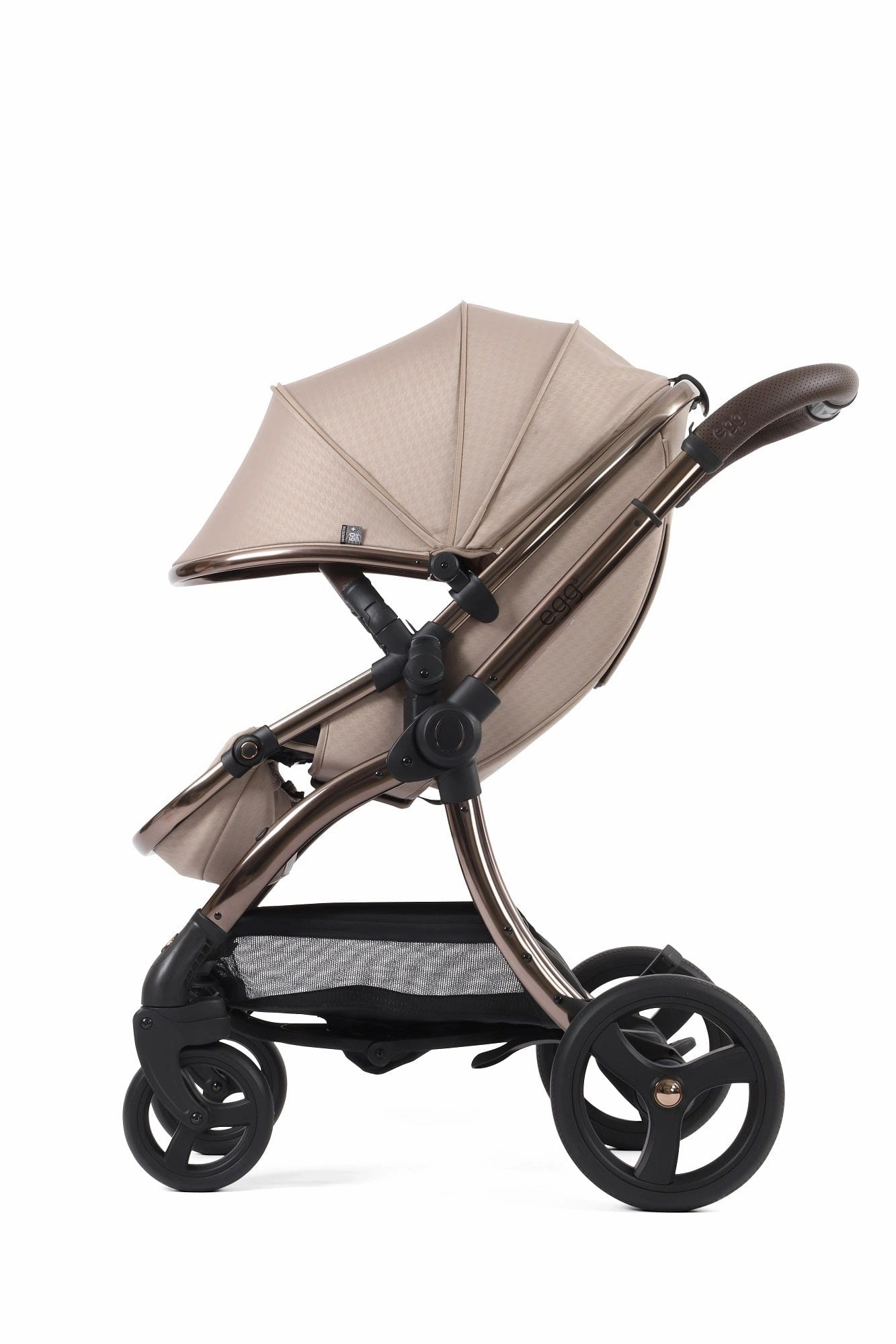 Egg 3 Luxury Shell i-Size Travel System - Houndstooth Almond (with FREE Mamaroo)