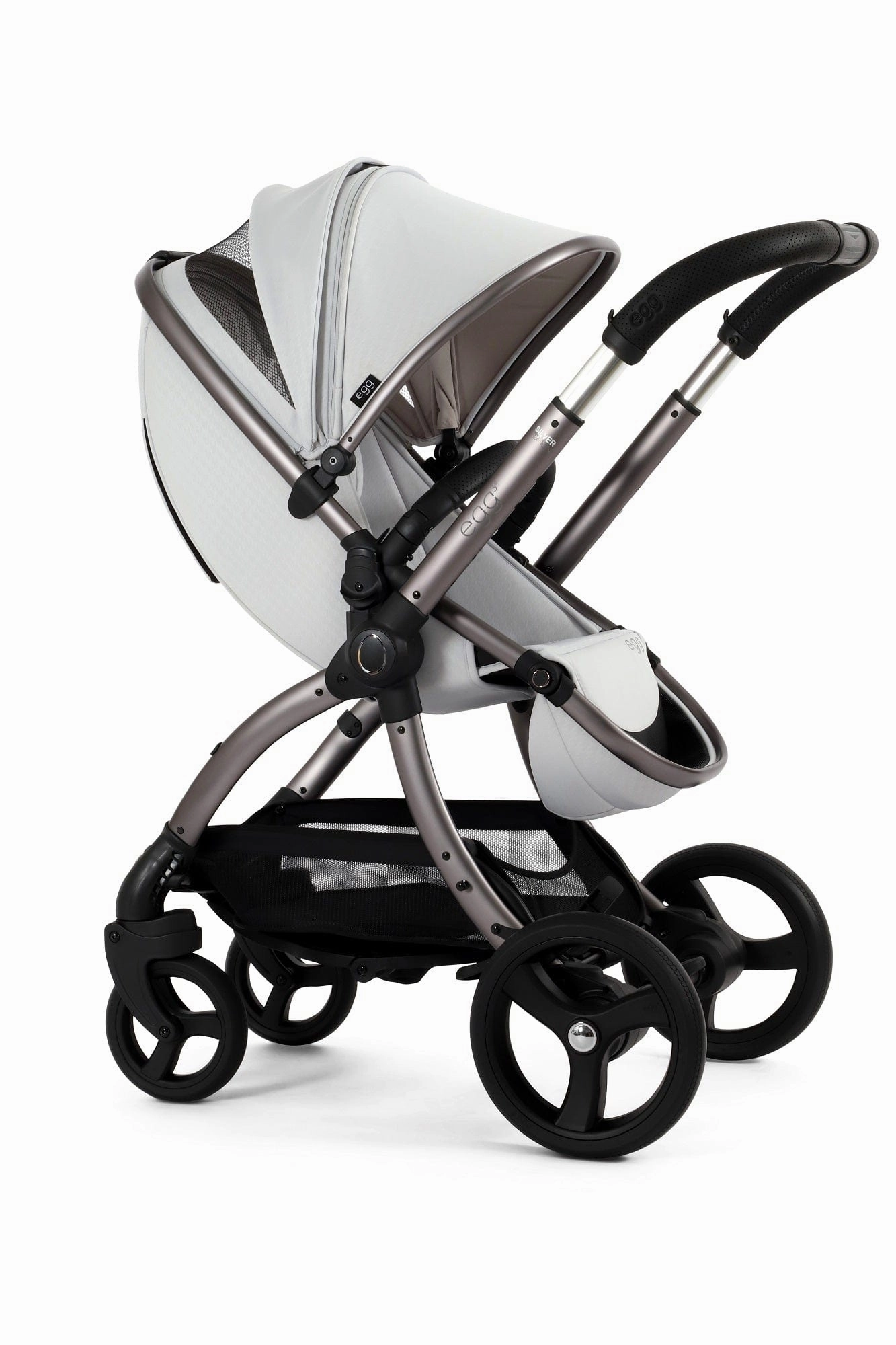 Egg 3 Luxury Shell i-Size Travel System - Houndstooth Silver