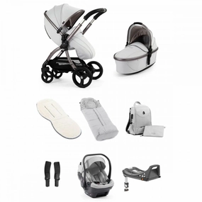 Egg 3 Luxury Shell i-Size Travel System - Houndstooth Silver