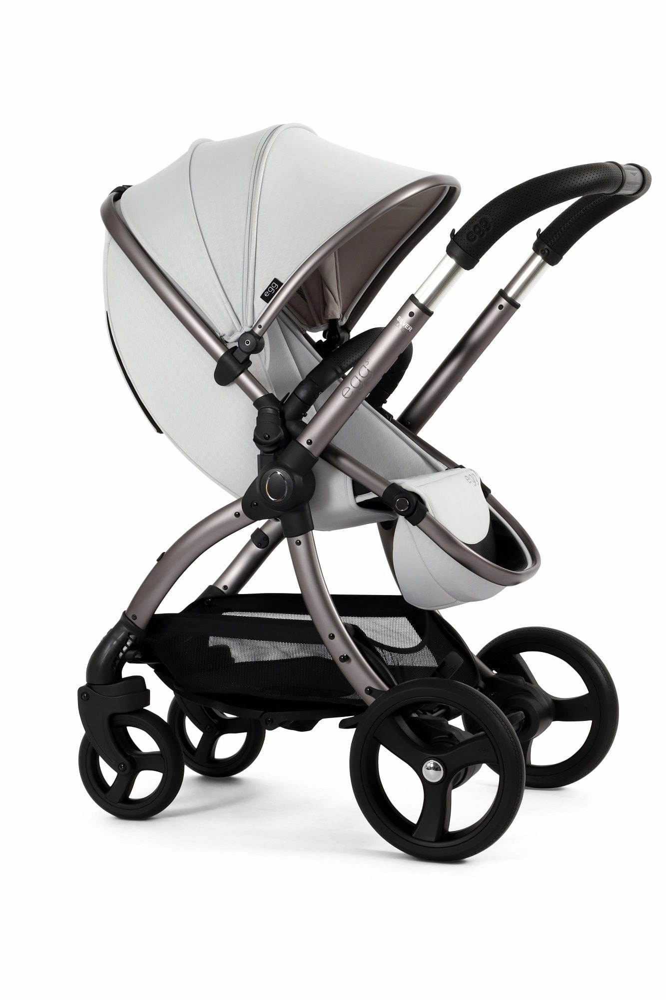 Egg 3 Luxury Shell i-Size Travel System - Houndstooth Silver