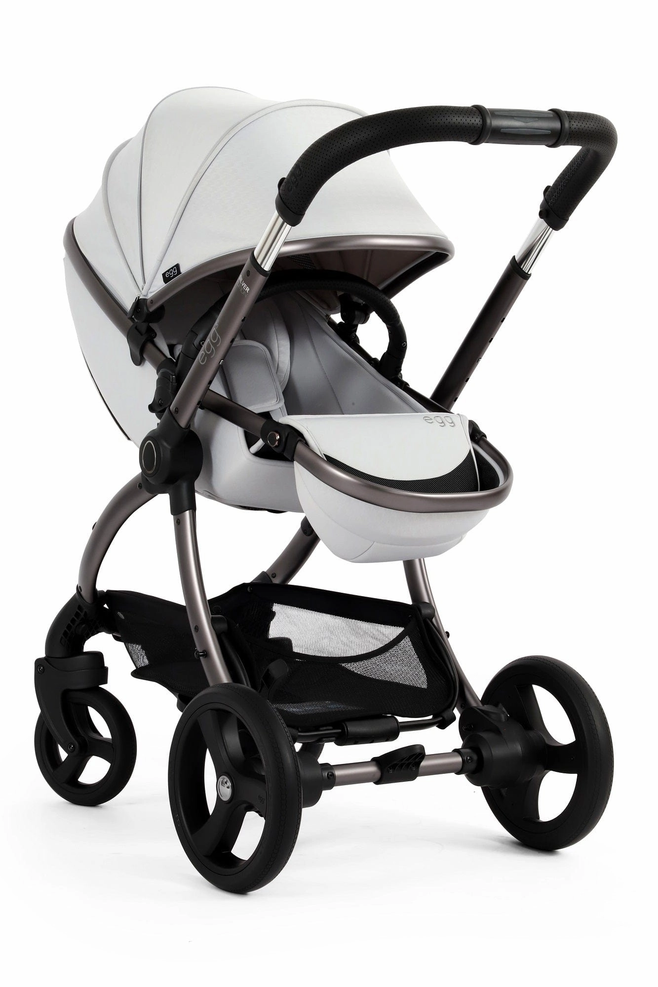 Egg 3 Luxury Shell i-Size Travel System - Houndstooth Silver